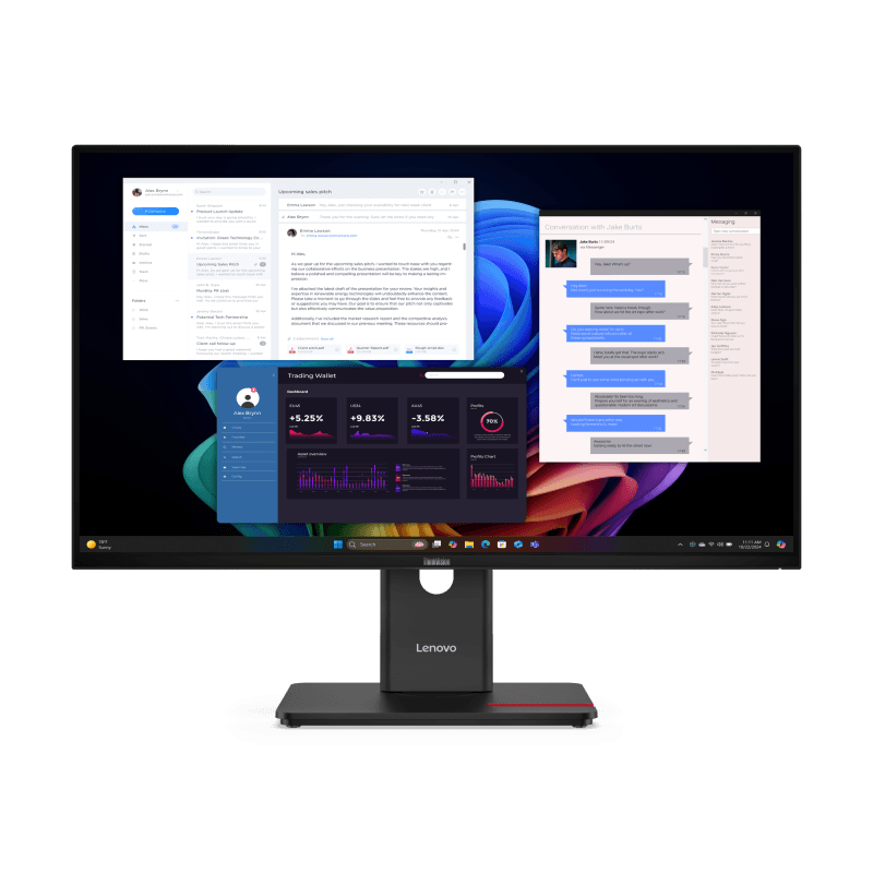 Monitor Lenovo ThinkVision T27UD-40 | 27" 4K UHD 3840×2160 | IPS | PN: 64AFGAT2EU