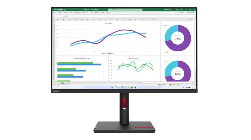 Monitor Lenovo ThinkVision T32h-30 | 31.5" QHD 2560×1440 | IPS | PN: 63D3GAT1EU