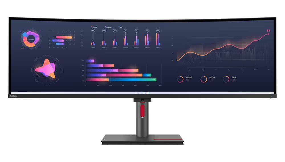 Monitor Lenovo ThinkVision P49w-30 | 49" QHD 2560×1440 | IPS | PN: 63DBRAT1EU